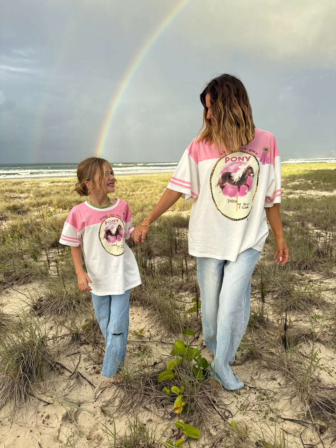 THE KIDS PONY CLUB TEE - PINK