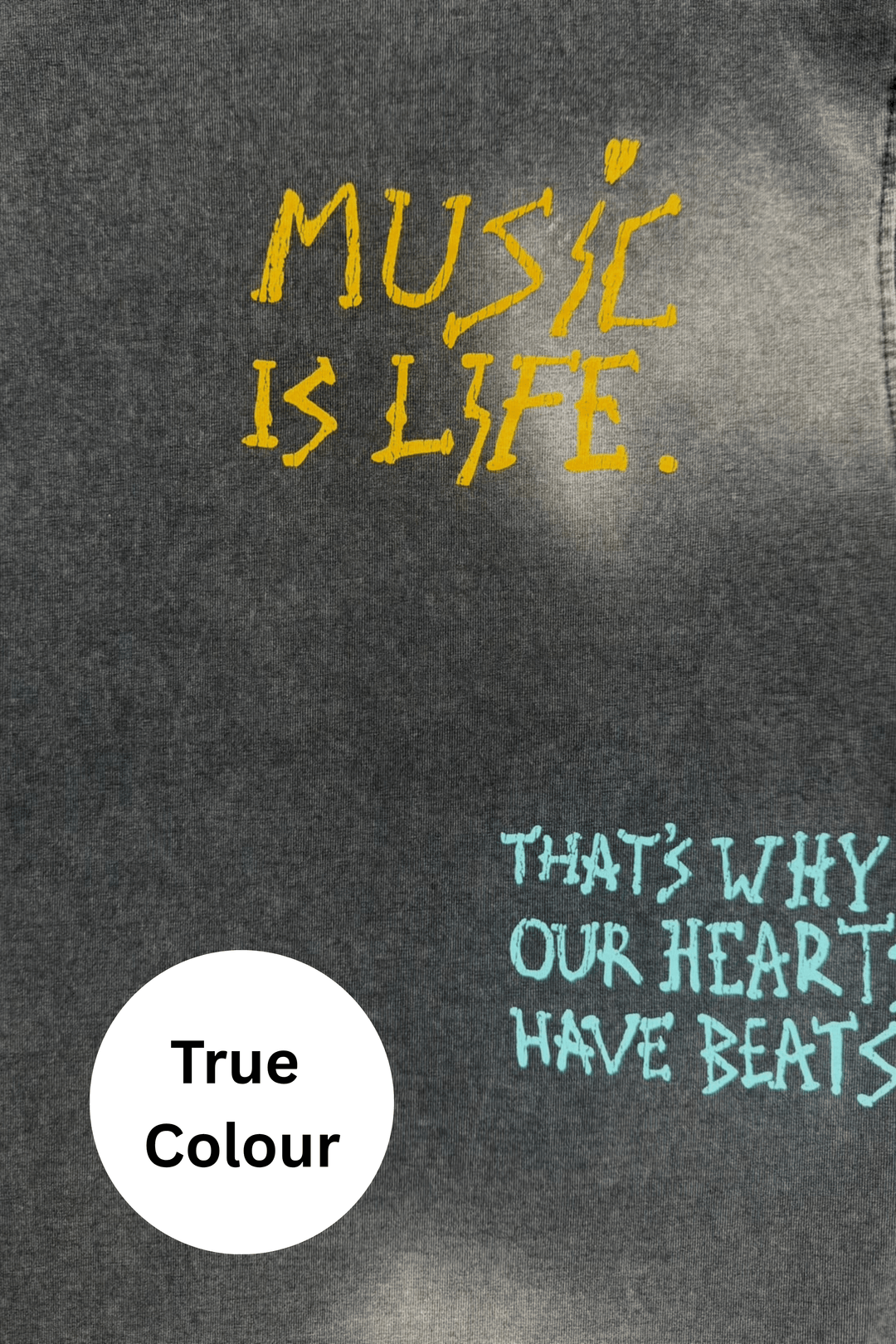 MUSIC IS LIFE TEE - BLACK