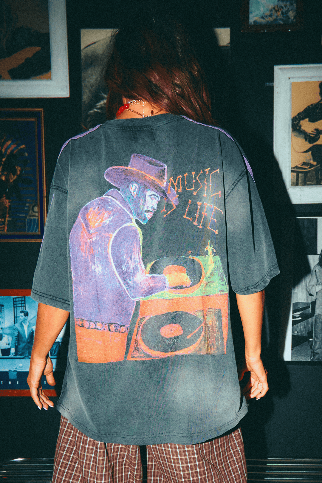 MUSIC IS LIFE TEE - BLACK