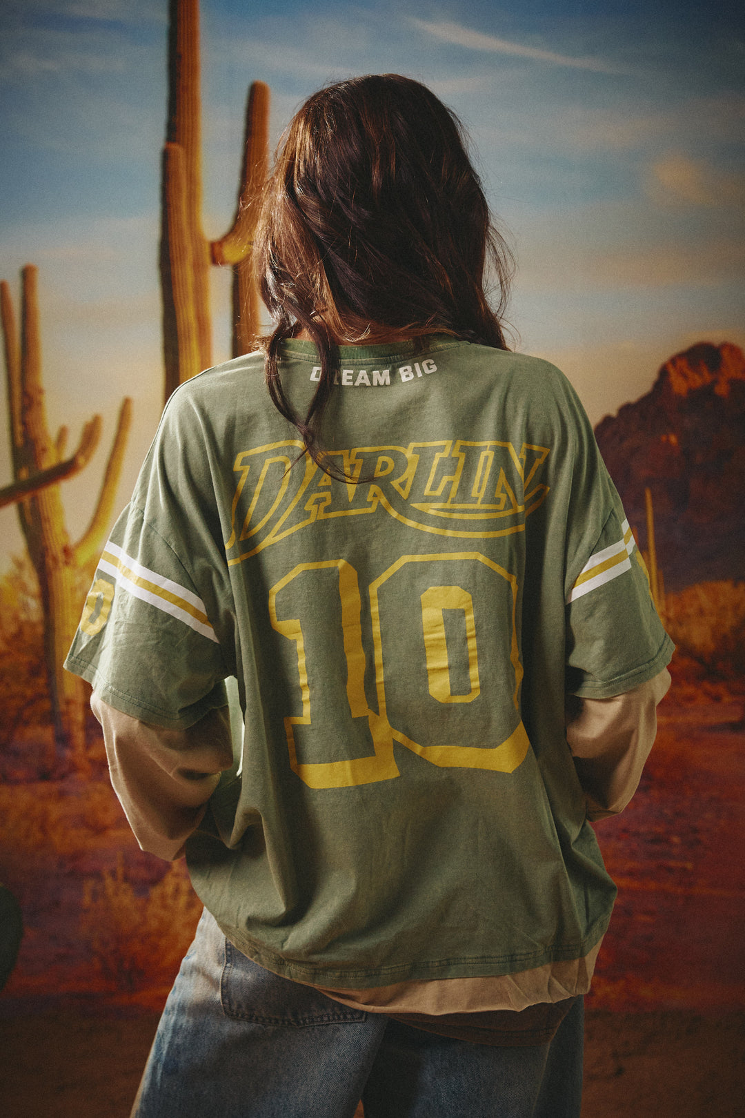 NEIGH SAYER LONG SLEEVE TEE - GREEN