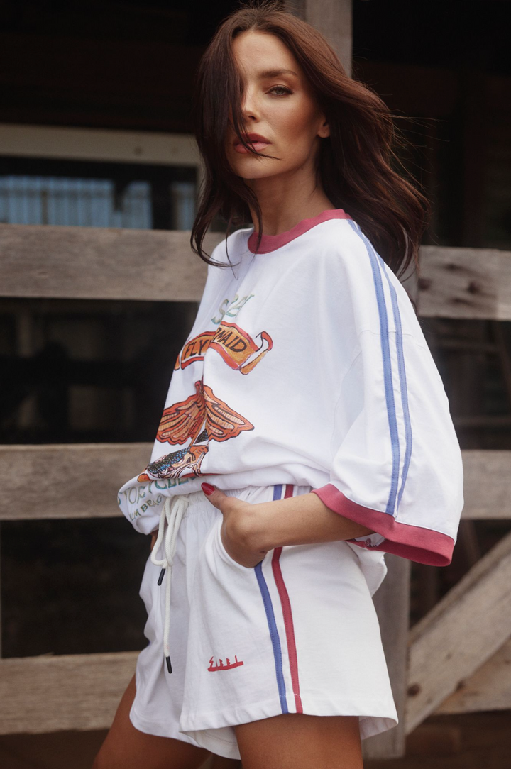 THE CHIDO SHORTS - FLYING MERMAID WHITE