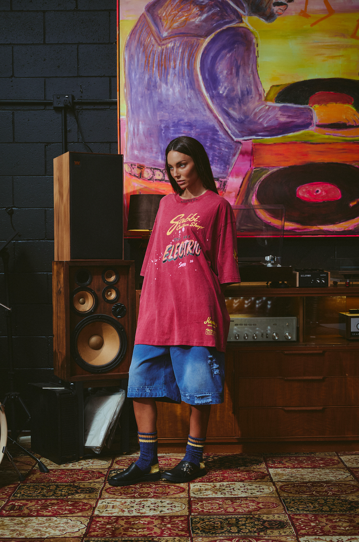 THE VERY OVERSIZED YOU ARE ELECTRIC TEE