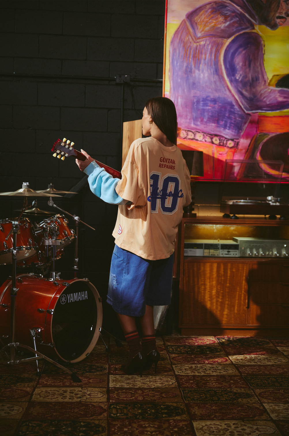 THE LONG SLEEVE SABBI CUSTOM TEE - APRICOT