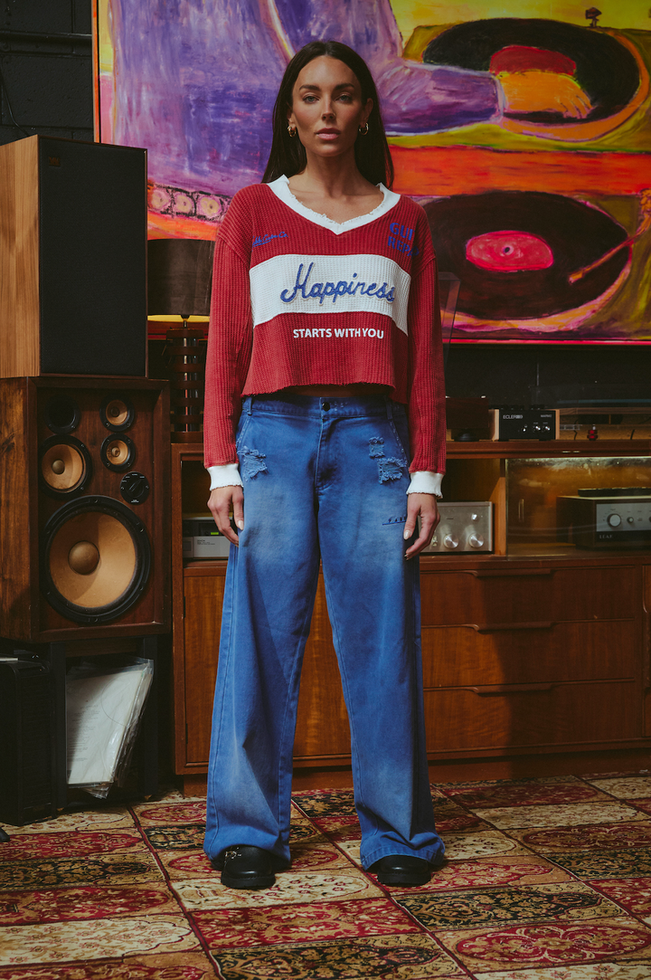 THE HAPPINESS TOP - MAROON