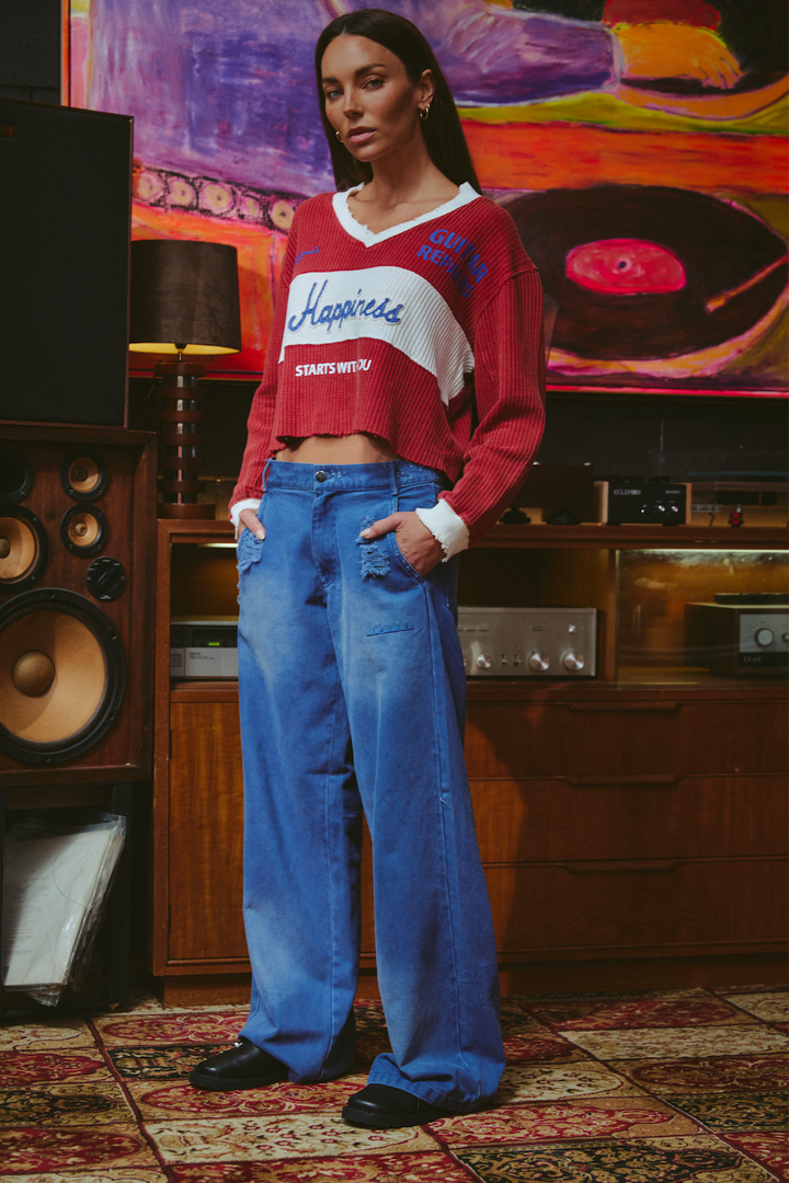 THE HAPPINESS TOP - MAROON