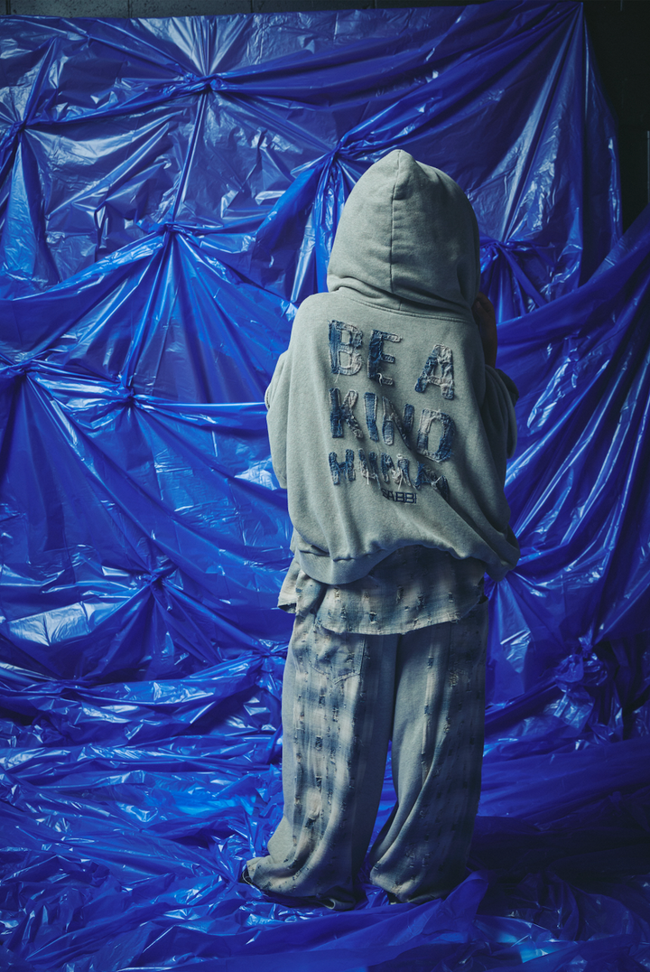 CHECK MATE WIDE LEG TRACKIES - BLUE