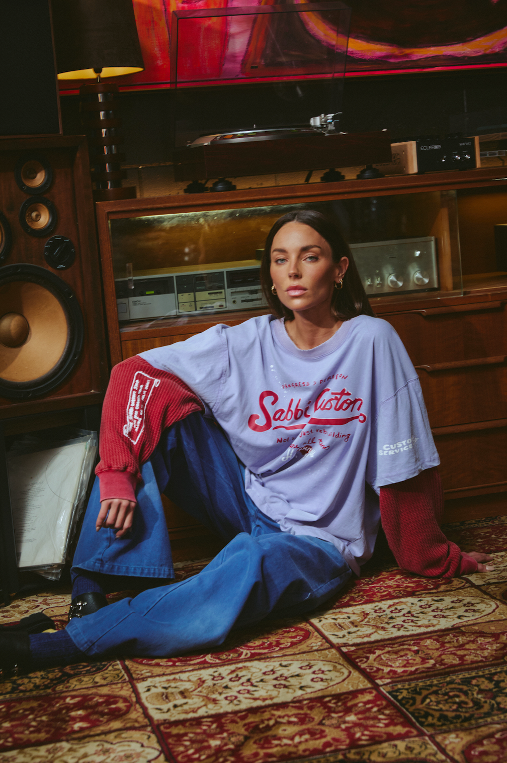 THE LONG SLEEVE SABBI CUSTOM TEE - LILAC