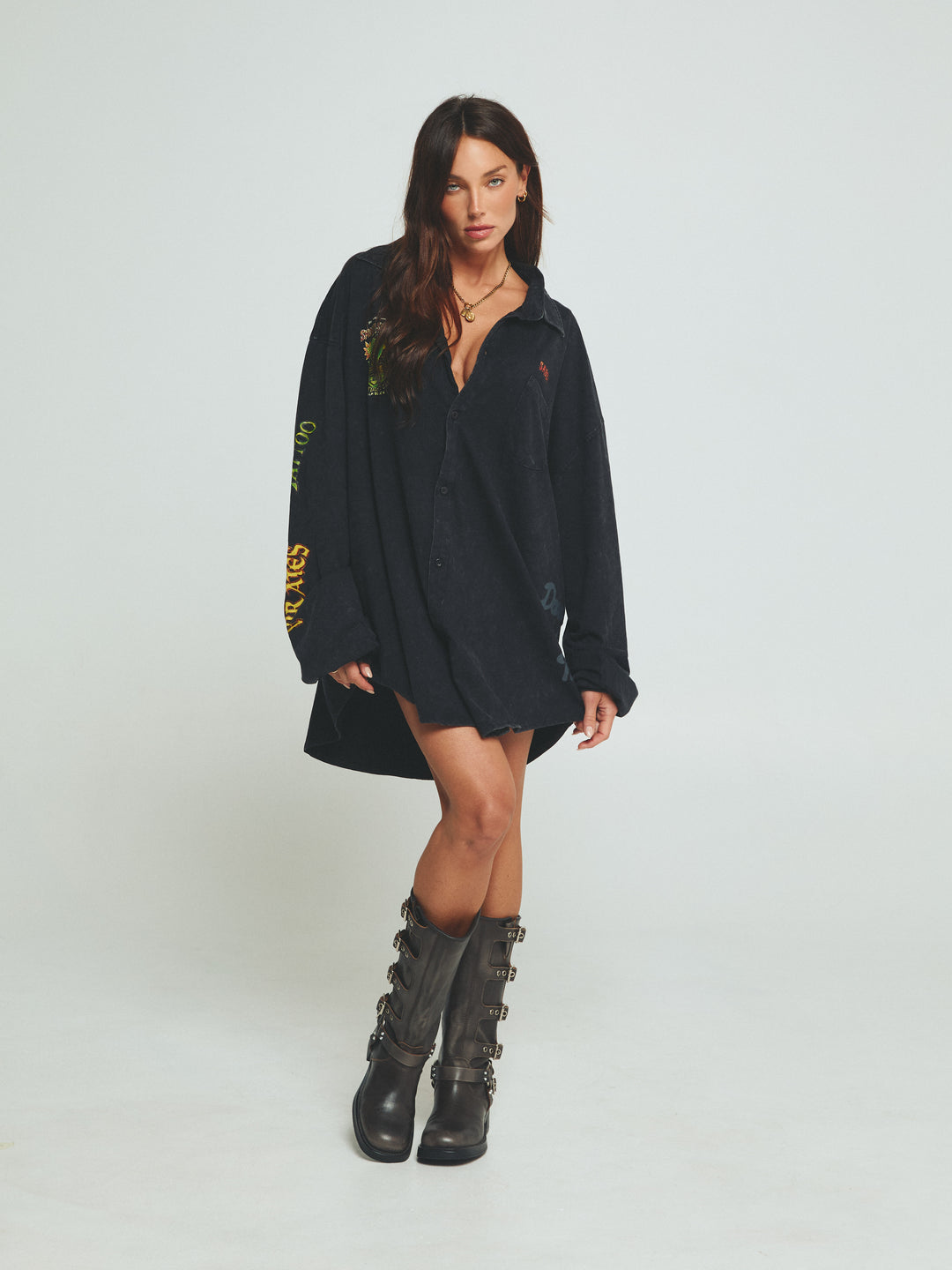 THE BE-YOUTIFUL RANCH SHIRT - BLACK