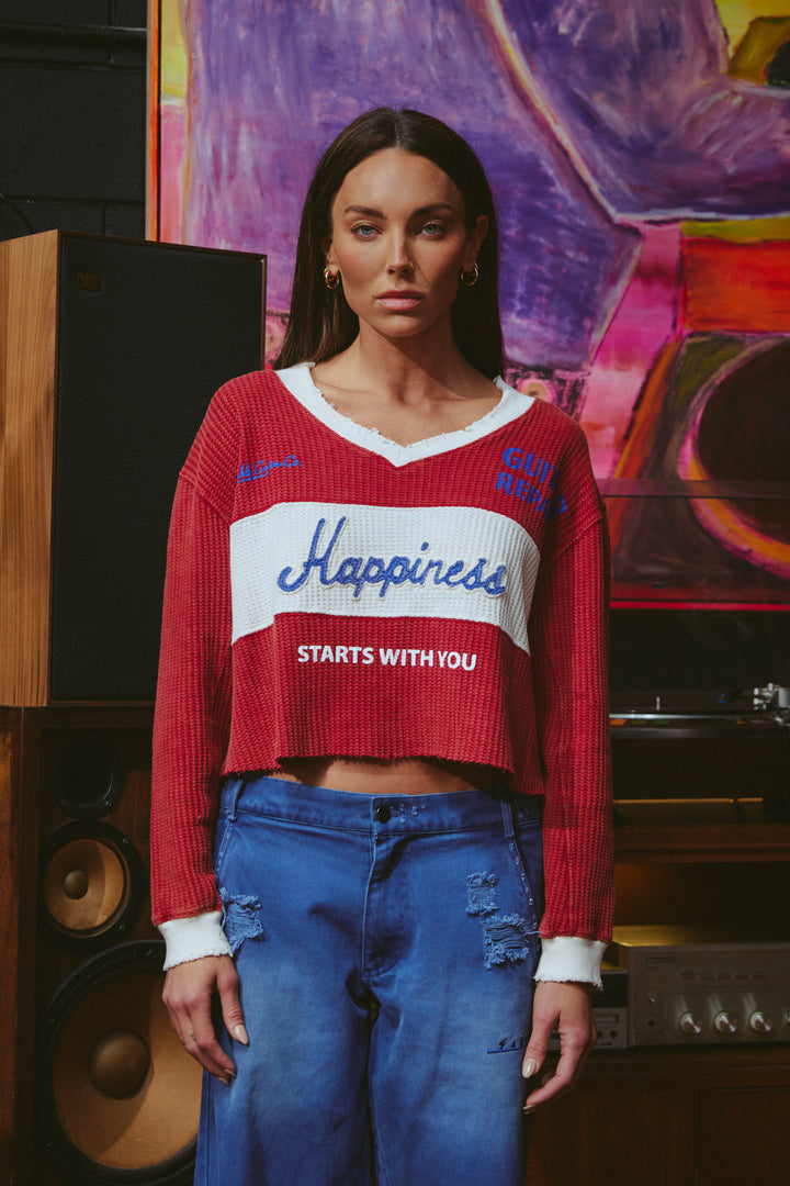 THE HAPPINESS TOP - MAROON