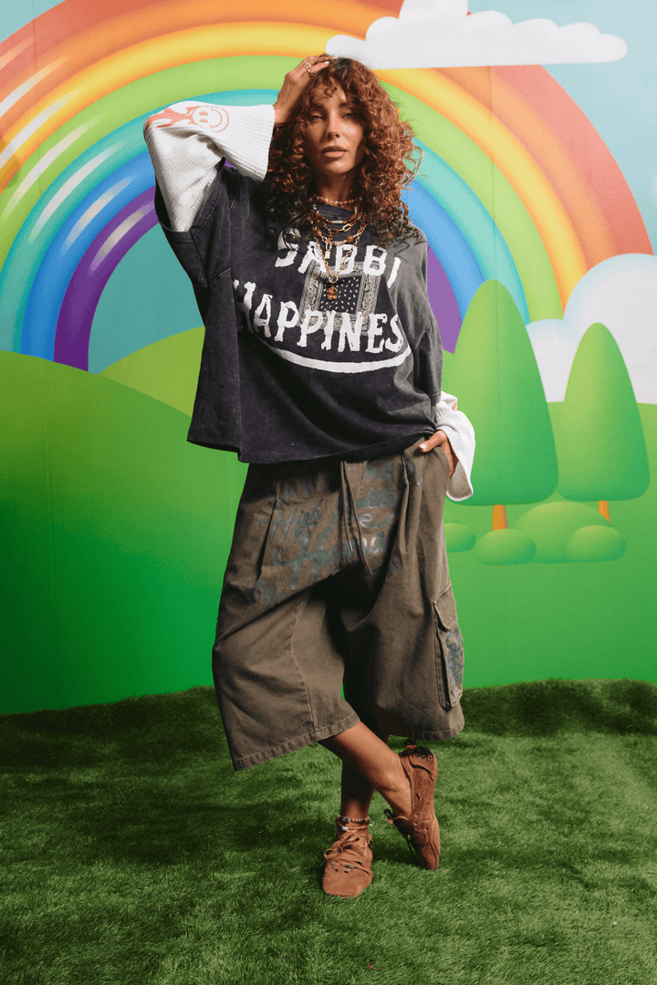 THE HAPPINESS WAFFLE LONG SLEEVE TEE