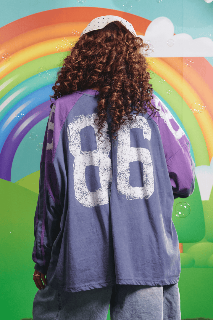 THE HIGH QUALITY HUMAN LONG SLEEVE TEE - PURPLE