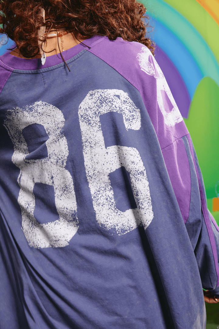 THE HIGH QUALITY HUMAN LONG SLEEVE TEE - PURPLE