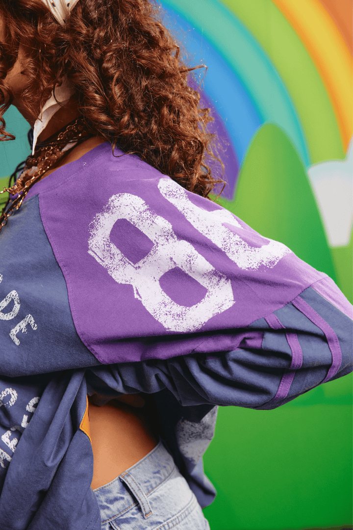 THE HIGH QUALITY HUMAN LONG SLEEVE TEE - PURPLE