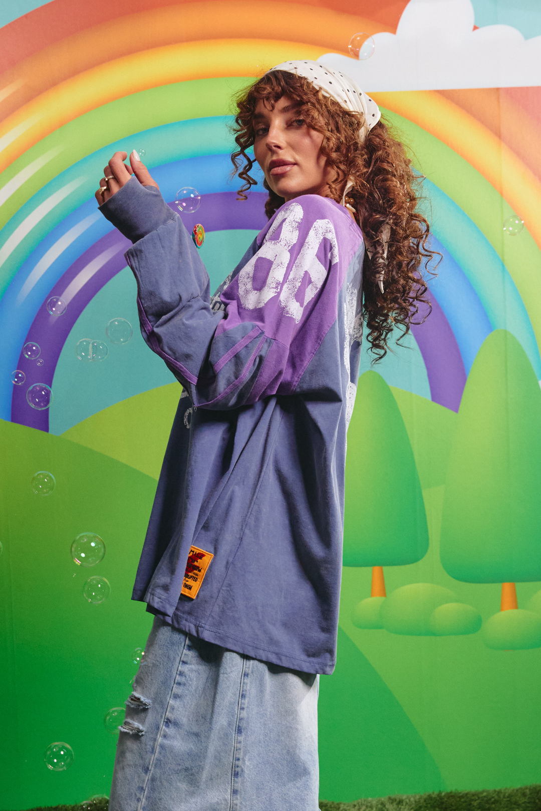 THE HIGH QUALITY HUMAN LONG SLEEVE TEE - PURPLE
