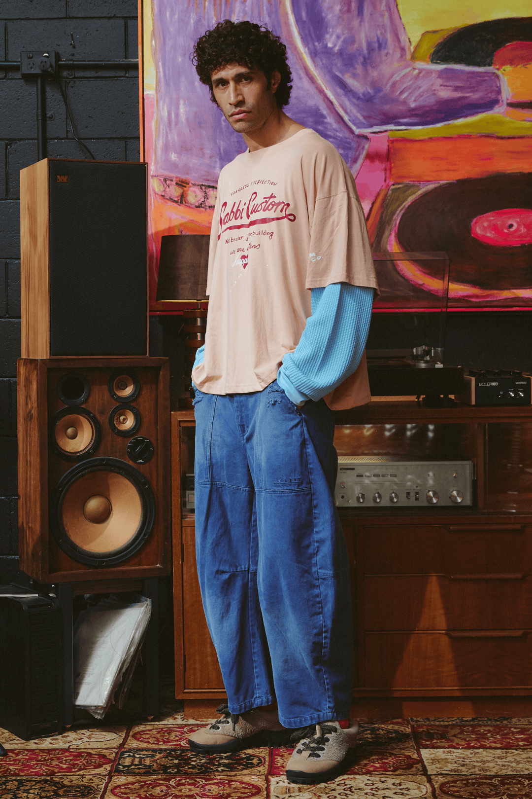 THE LONG SLEEVE SABBI CUSTOM TEE - APRICOT