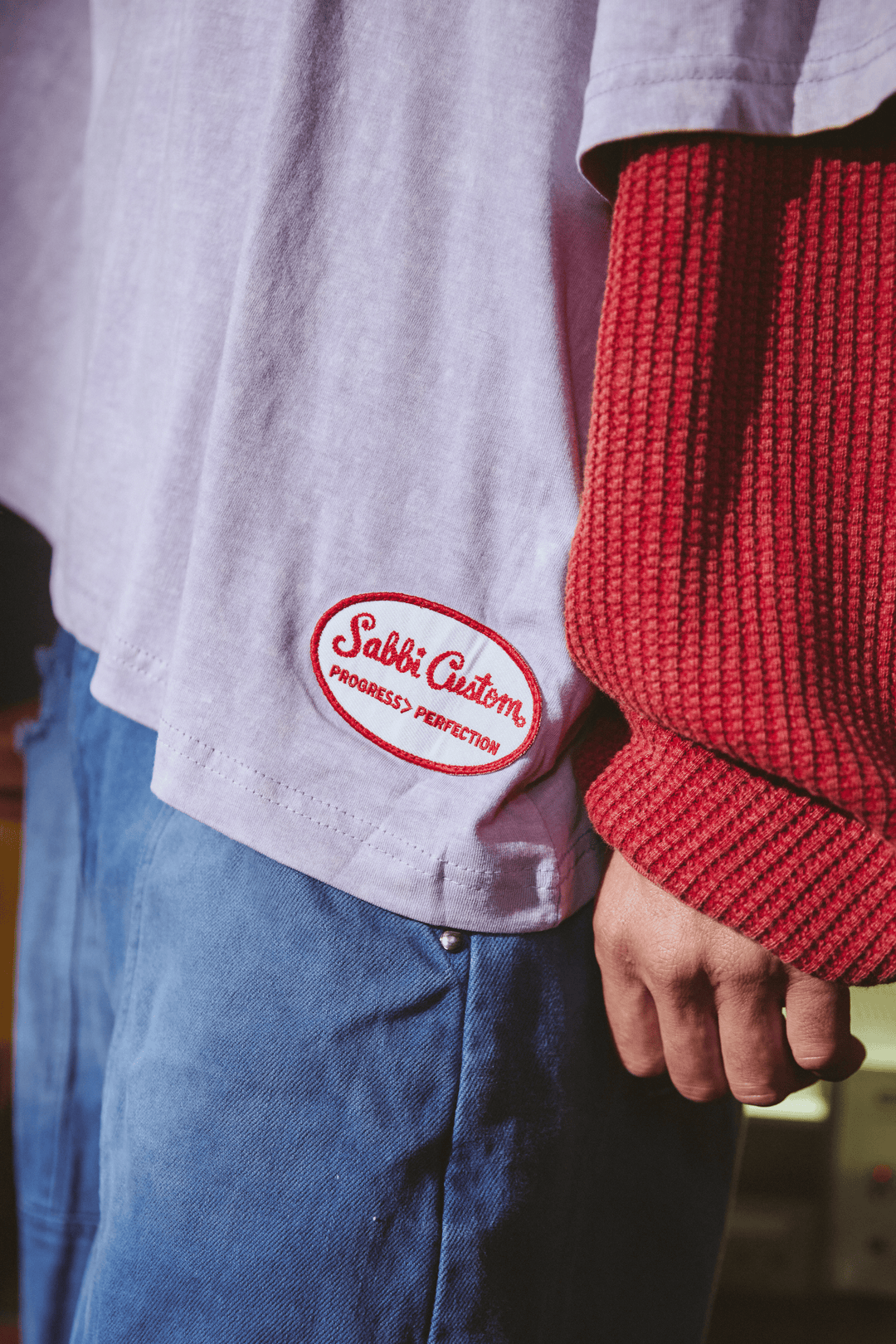 THE LONG SLEEVE SABBI CUSTOM TEE - LILAC