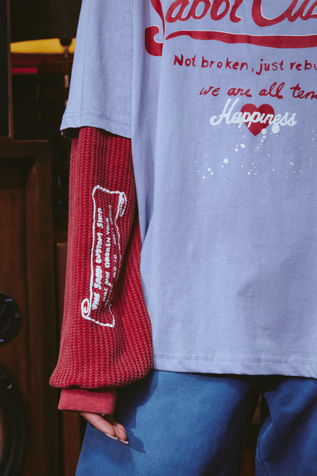 THE LONG SLEEVE SABBI CUSTOM TEE - LILAC