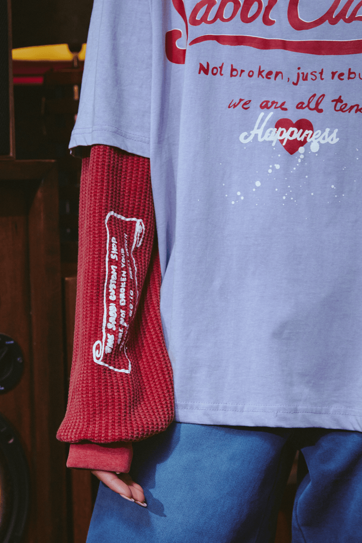 THE LONG SLEEVE SABBI CUSTOM TEE - LILAC