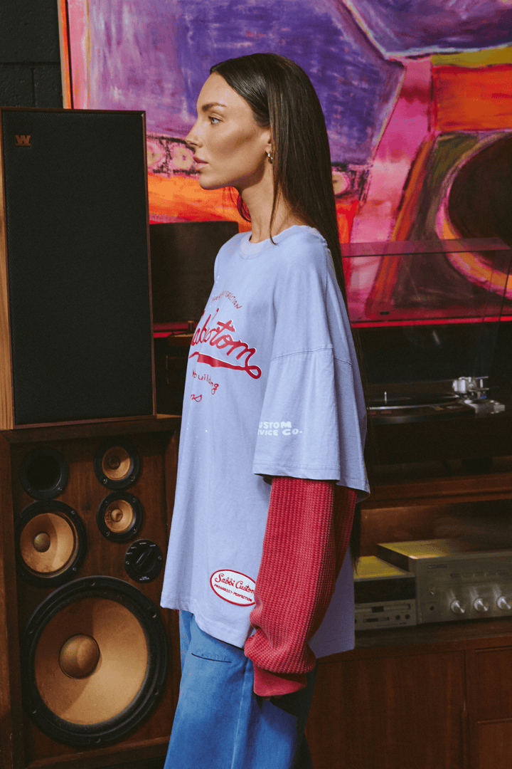 THE LONG SLEEVE SABBI CUSTOM TEE - LILAC