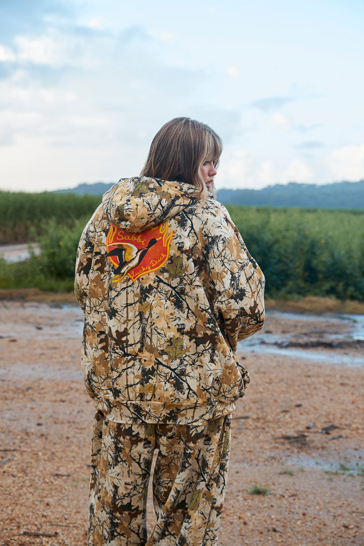 THE LUCKY DUCK CAMO ZIP HOODIE