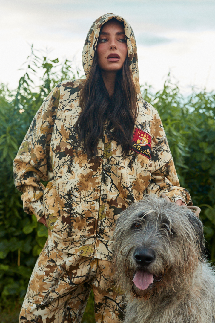 THE LUCKY DUCK CAMO ZIP HOODIE