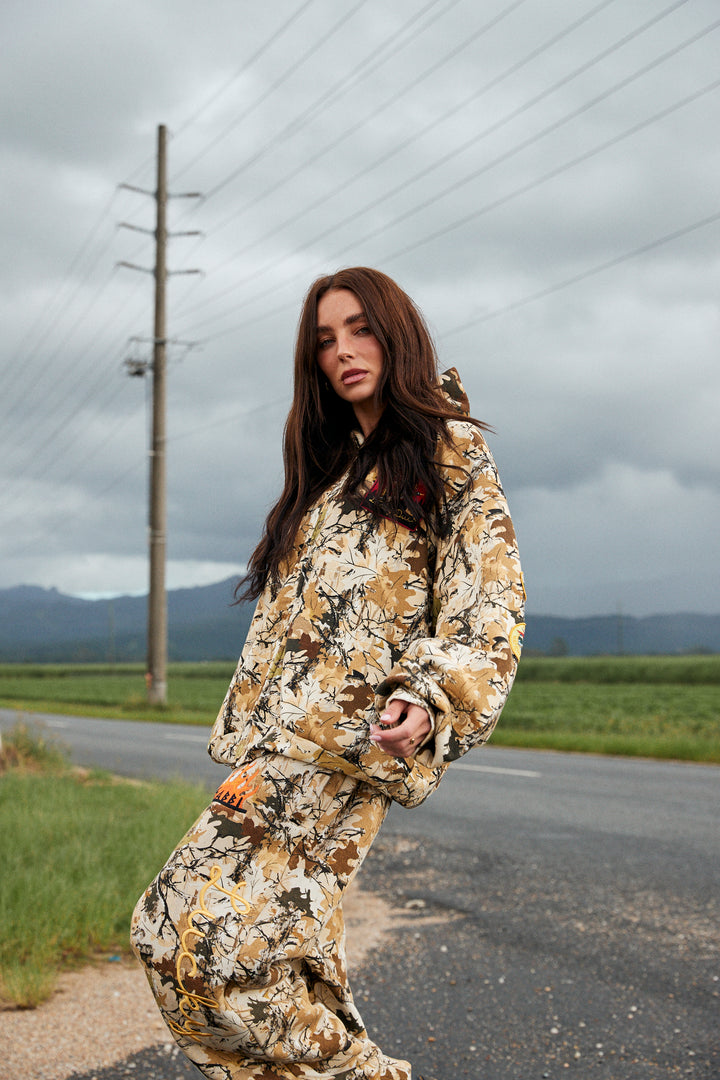 THE LUCKY DUCK CAMO ZIP HOODIE
