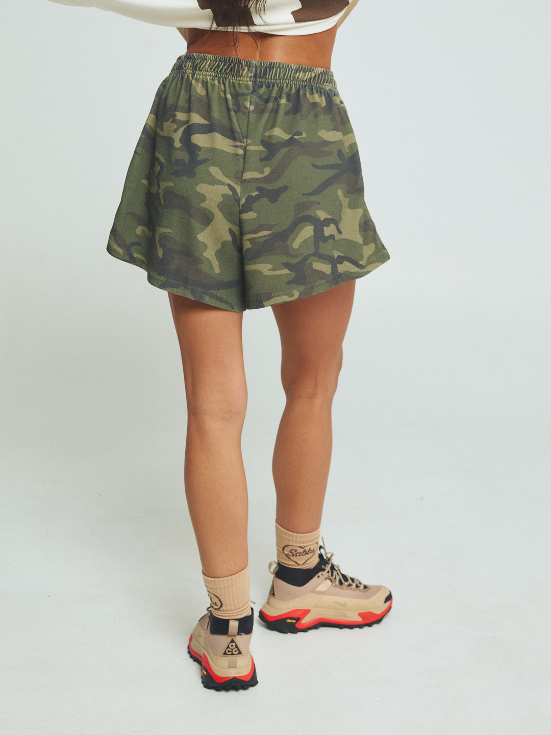 THE RAVING HEARTS MINI SHORTS - CAMO