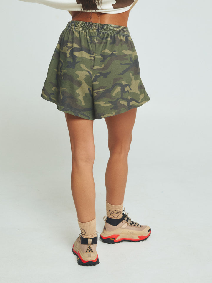 THE RAVING HEARTS MINI SHORTS - CAMO