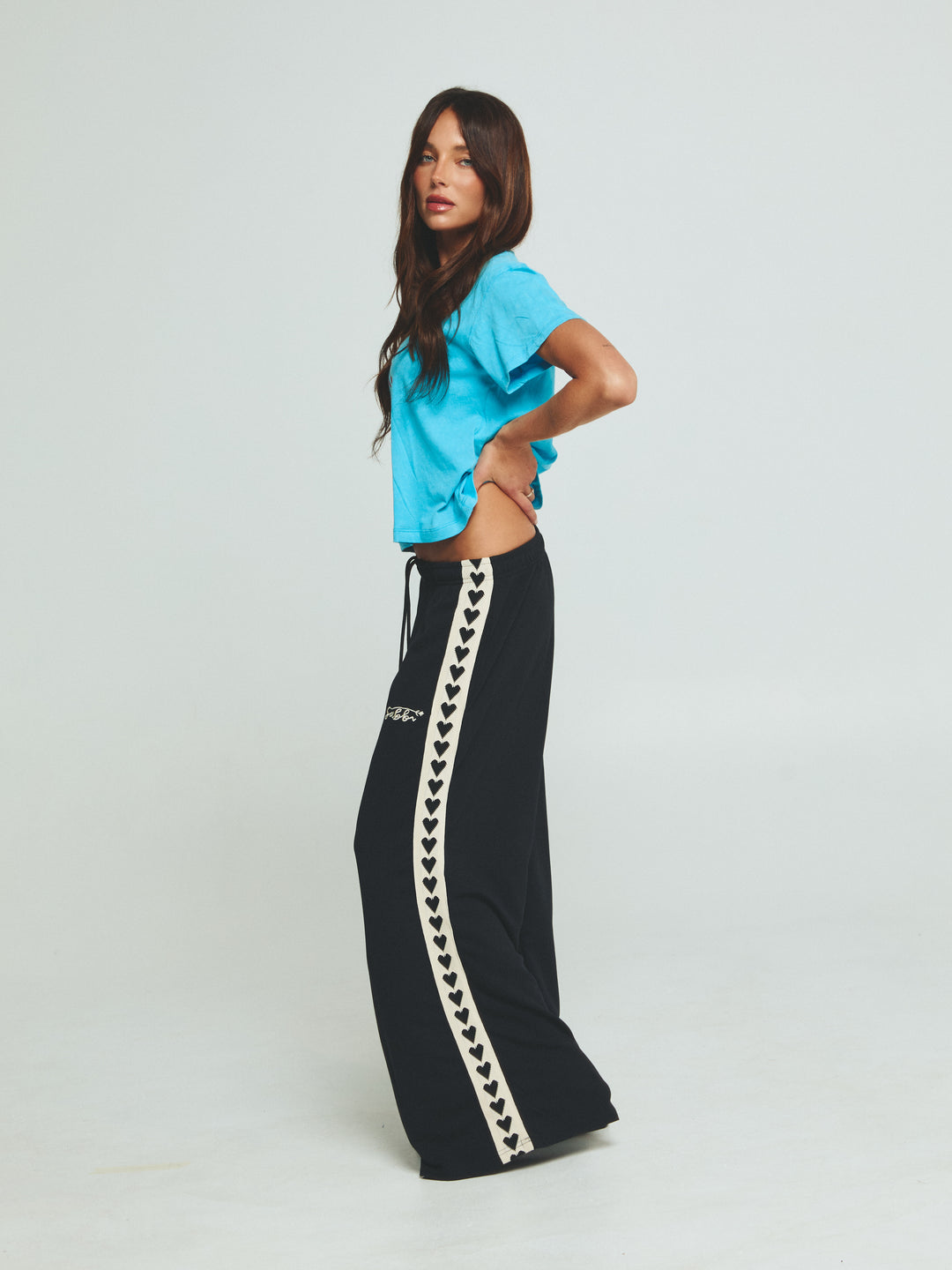 THE RAVING HEARTS PANTS - BLACK