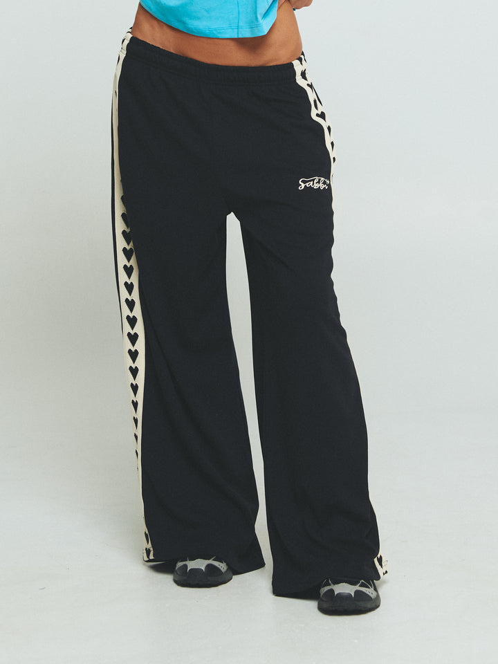 THE RAVING HEARTS PANTS - BLACK