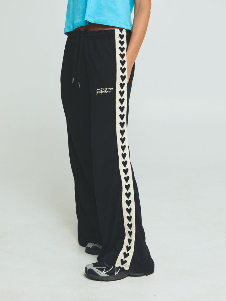 THE RAVING HEARTS PANTS - BLACK