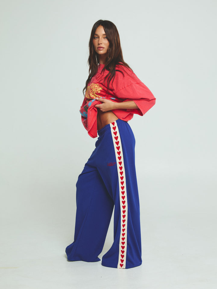THE RAVING HEARTS PANTS - BLUE