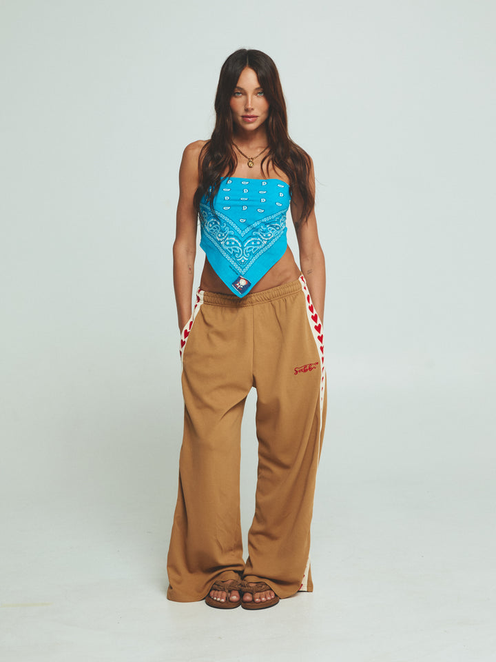 THE RAVING HEARTS PANTS - CARAMEL