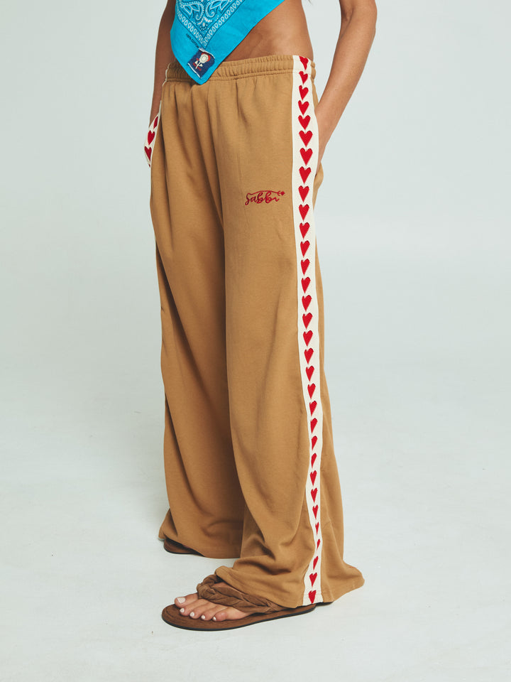 THE RAVING HEARTS PANTS - CARAMEL