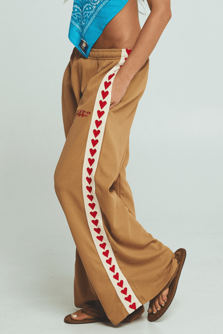 THE RAVING HEARTS PANTS - CARAMEL