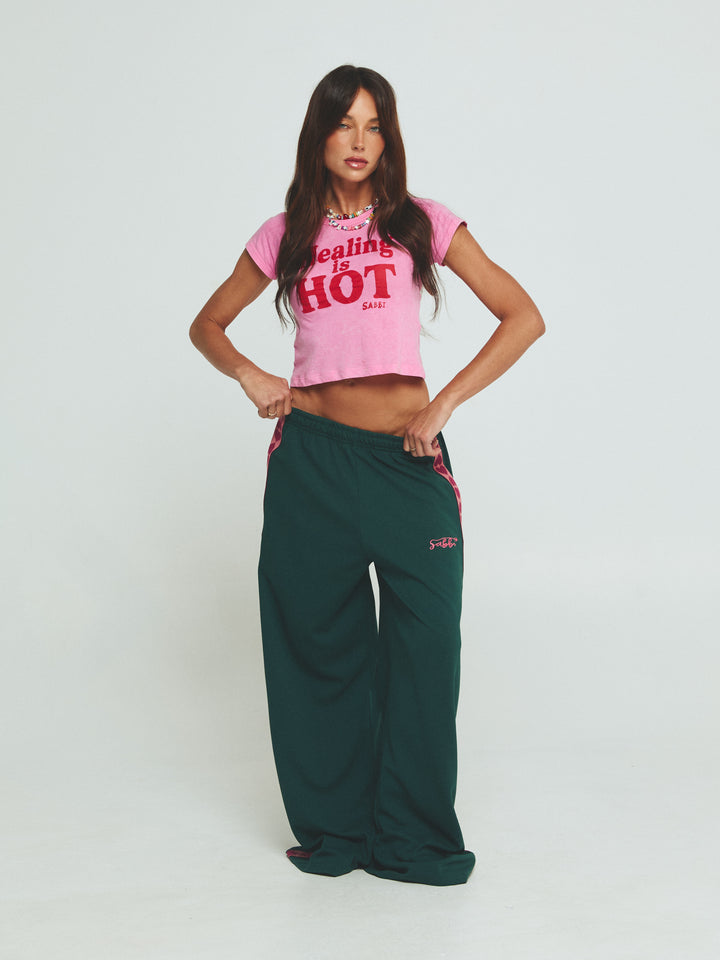 THE RAVING HEARTS PANTS - GREEN