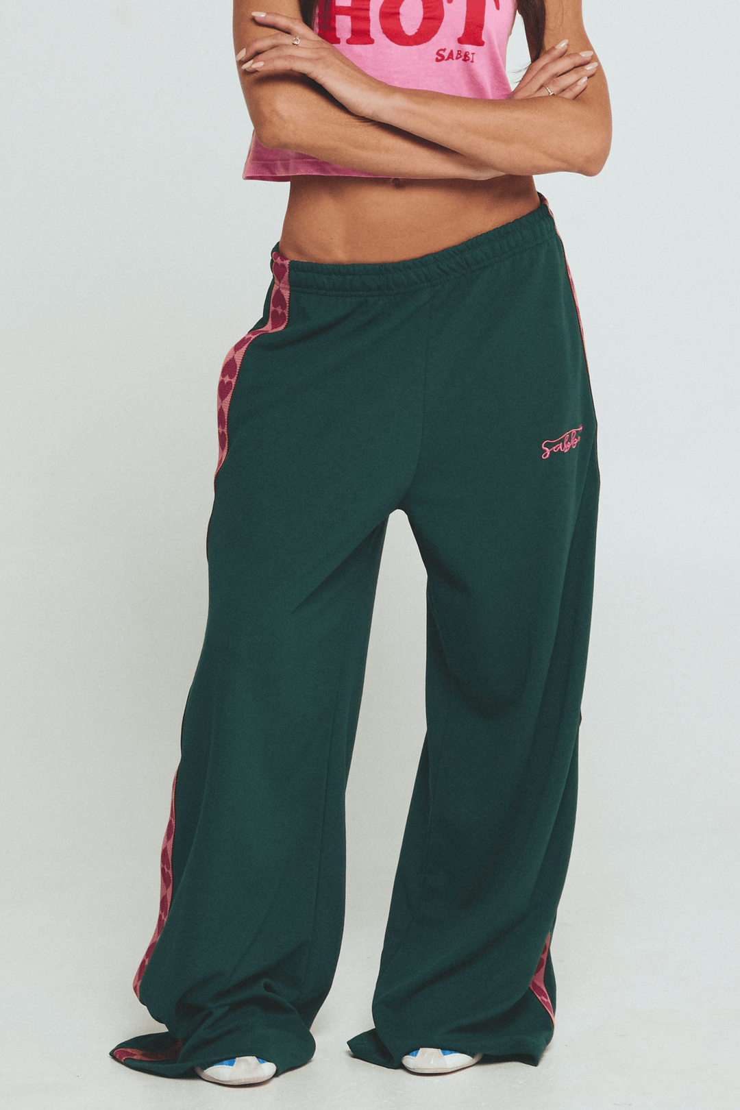 THE RAVING HEARTS PANTS - GREEN