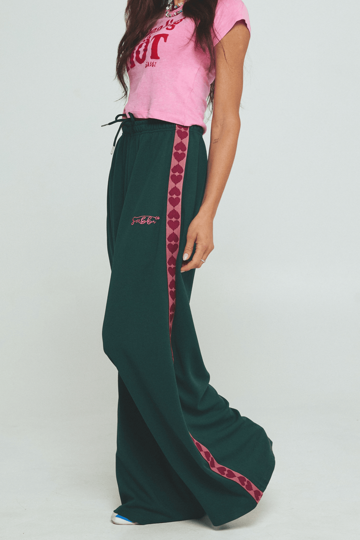 THE RAVING HEARTS PANTS - GREEN
