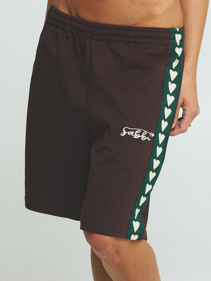THE RAVING HEARTS SHORTS - BROWN