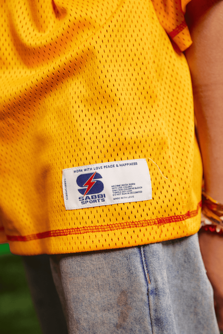 THE SHINE BRIGHT MESH TEE - YELLOW