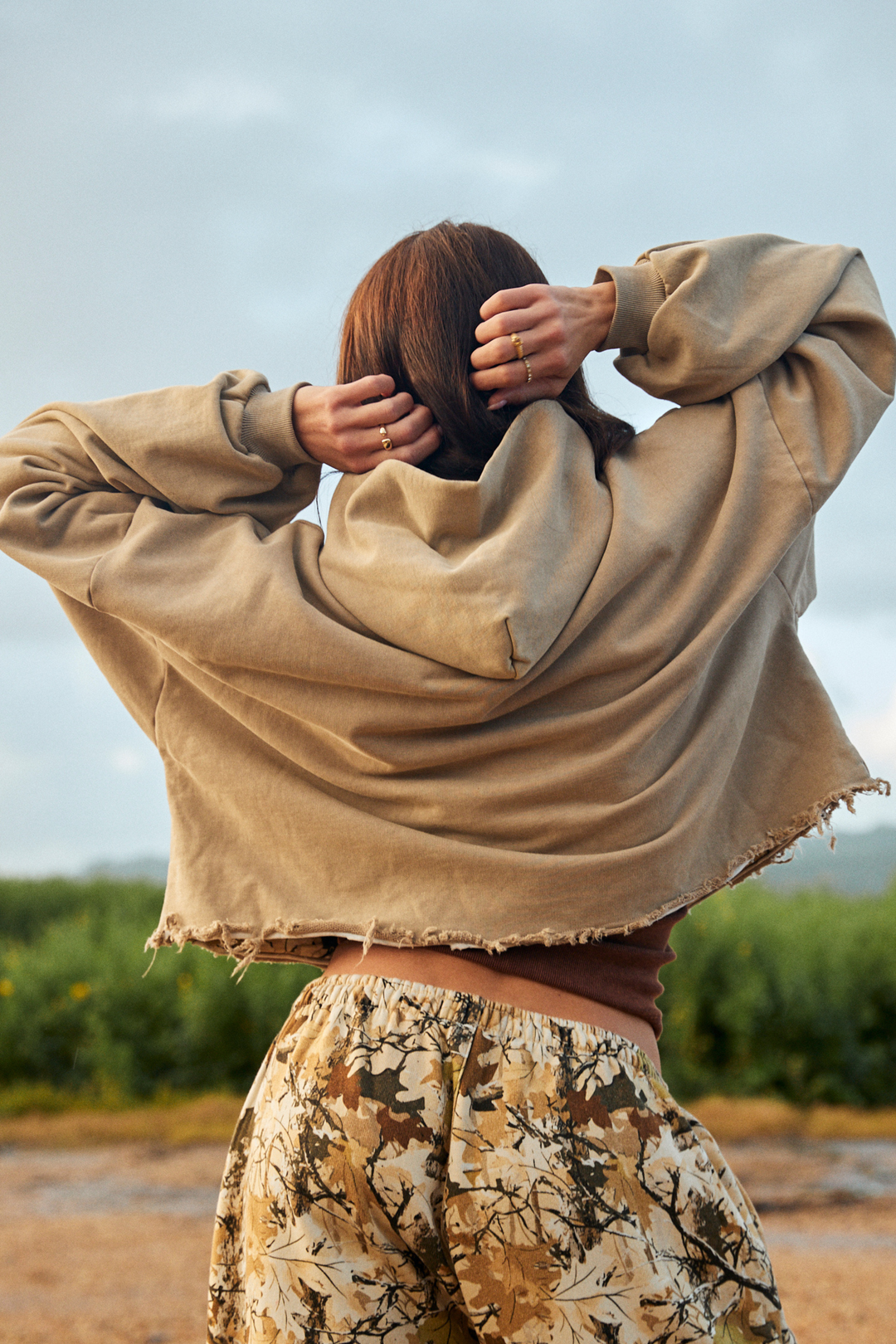 THE TREES COMPANY CROP HOODIE