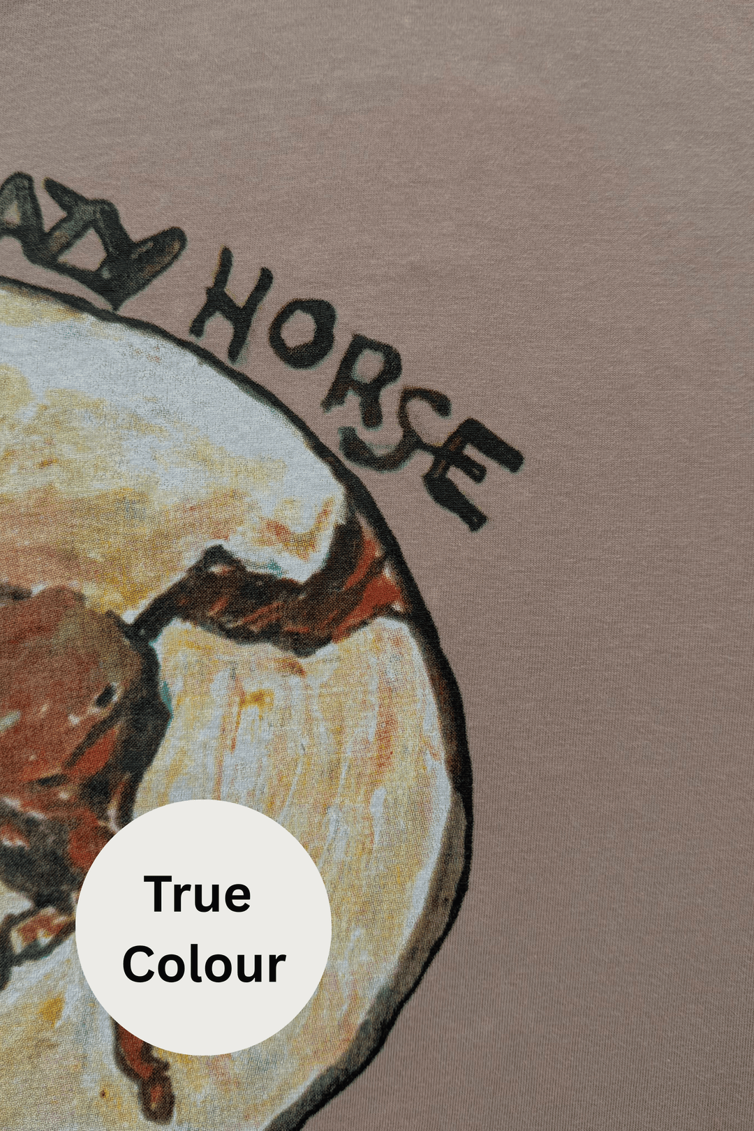 THE VERY OVERSIZED CRAZY HORSE TEE - WASHED CLAY
