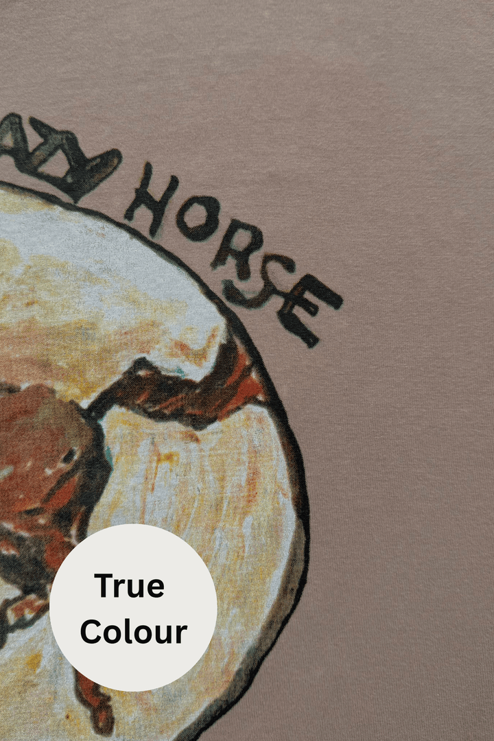 THE VERY OVERSIZED CRAZY HORSE TEE - WASHED CLAY