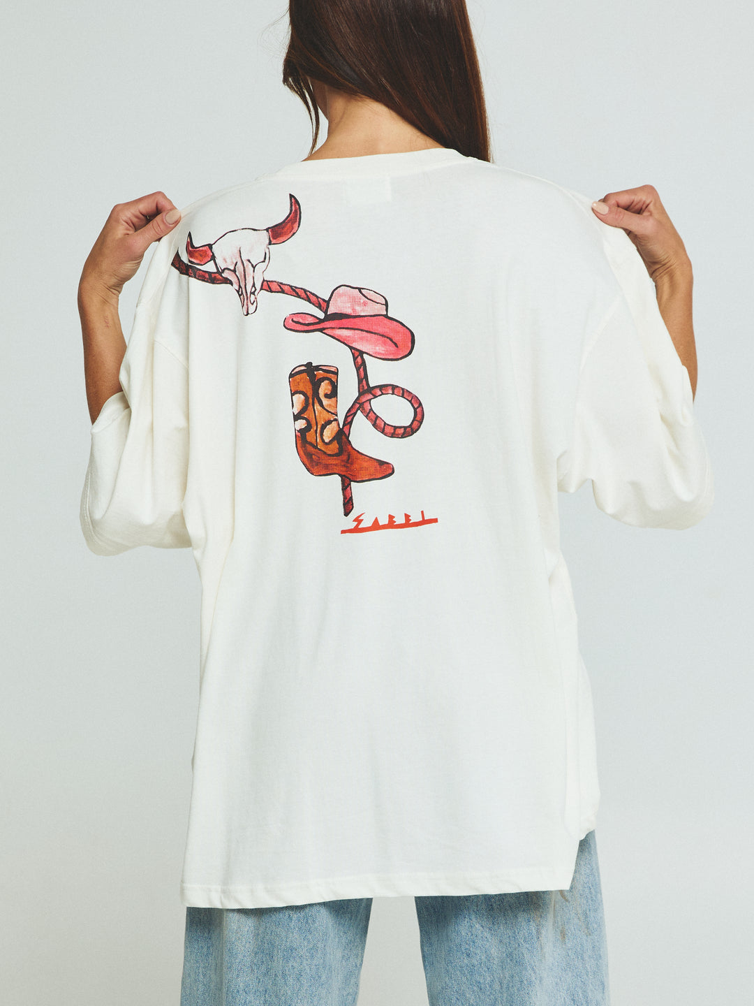 THE VERY OVERSIZED DARLIN TEE  - MARSHMALLOW