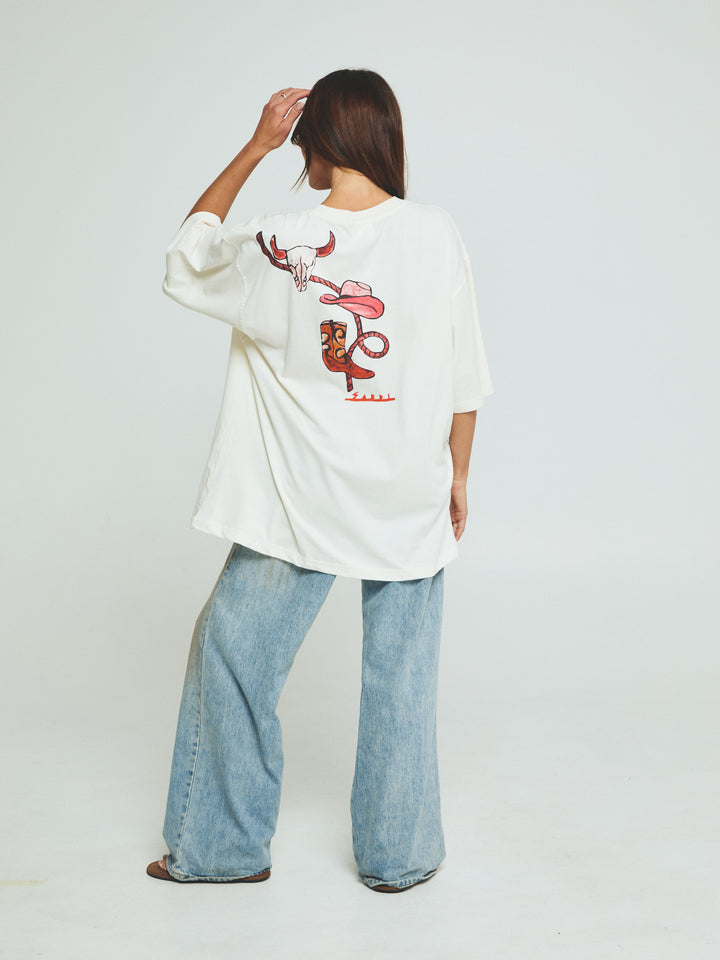 THE VERY OVERSIZED DARLIN TEE  - MARSHMALLOW