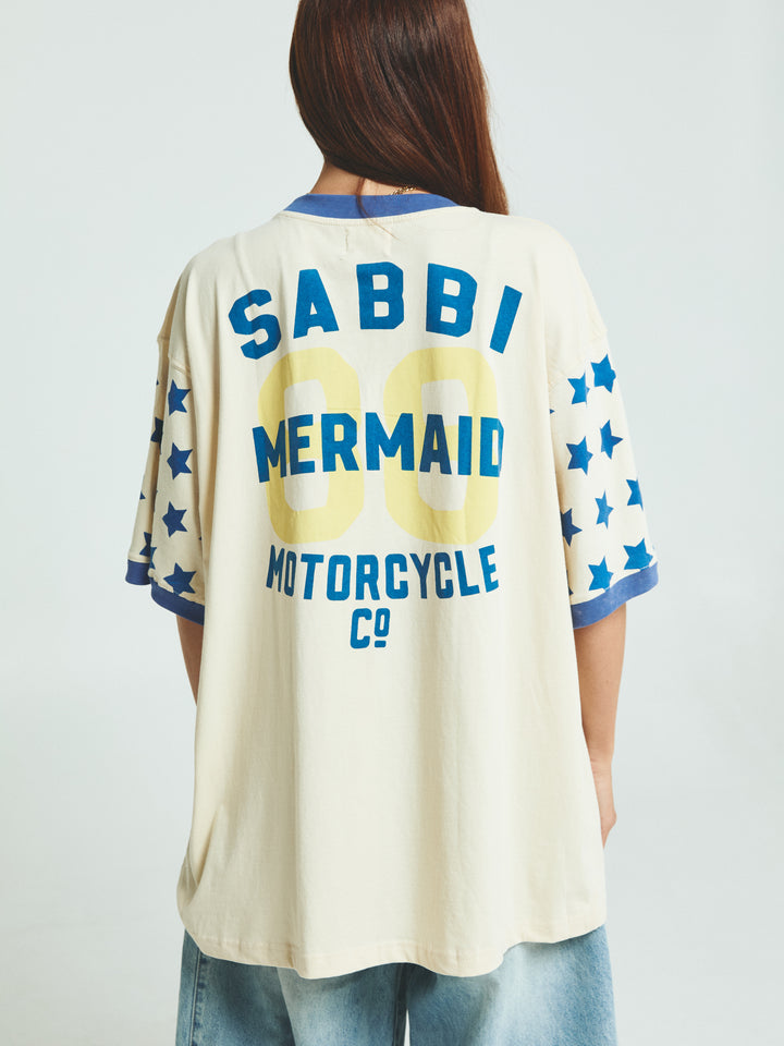 THE VERY OVERSIZED DREAM BIG BRENDA TEE - CREAM