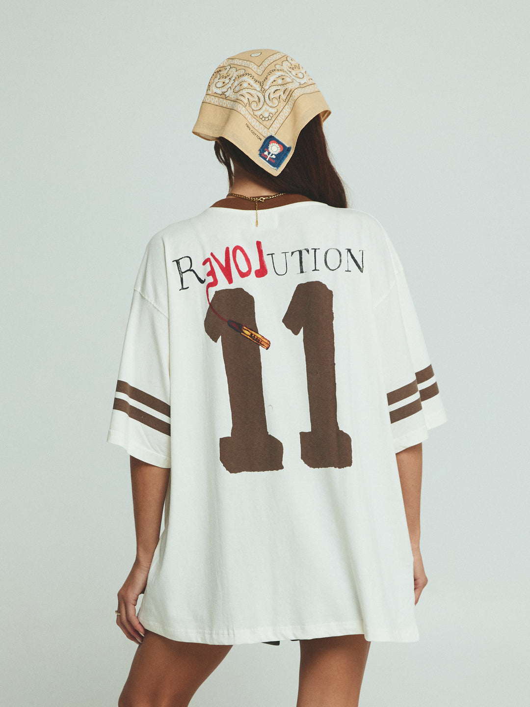 THE VERY OVERSIZED LOVE REVOLUTION TEE - OFF WHITE