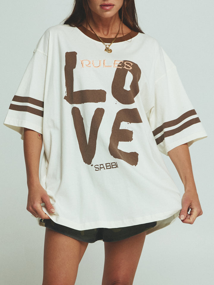 THE VERY OVERSIZED LOVE REVOLUTION TEE - OFF WHITE