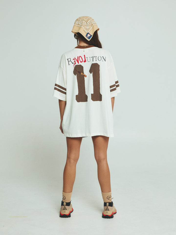 THE VERY OVERSIZED LOVE REVOLUTION TEE - OFF WHITE