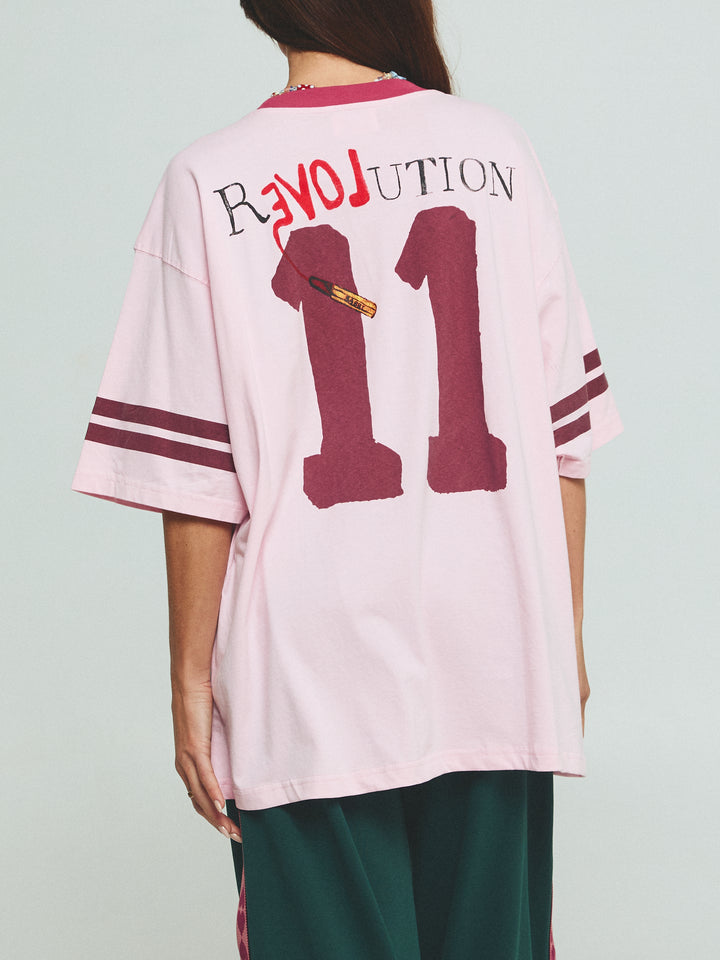 THE VERY OVERSIZED LOVE REVOLUTION TEE - PINK